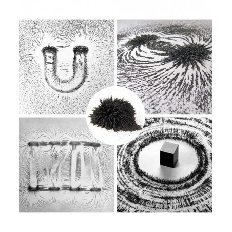 Magnetic Iron Powder Iron Filings 1 Pound （16 Ounces） Including 4 Magnets for Magnetic Field School Project Science Experimen...
