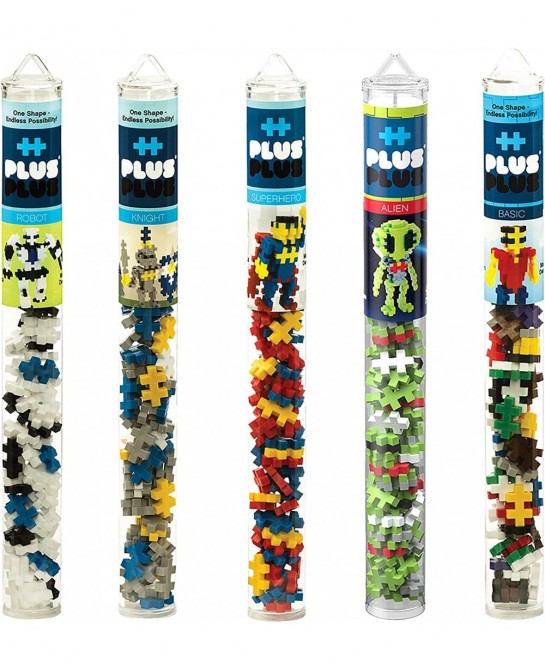 Figures 5 Piece Playset Bundle 70 pc Tubes - Construction Building Stem / Steam Toy Interlocking Mini Puzzle Blocks for Kids ...
