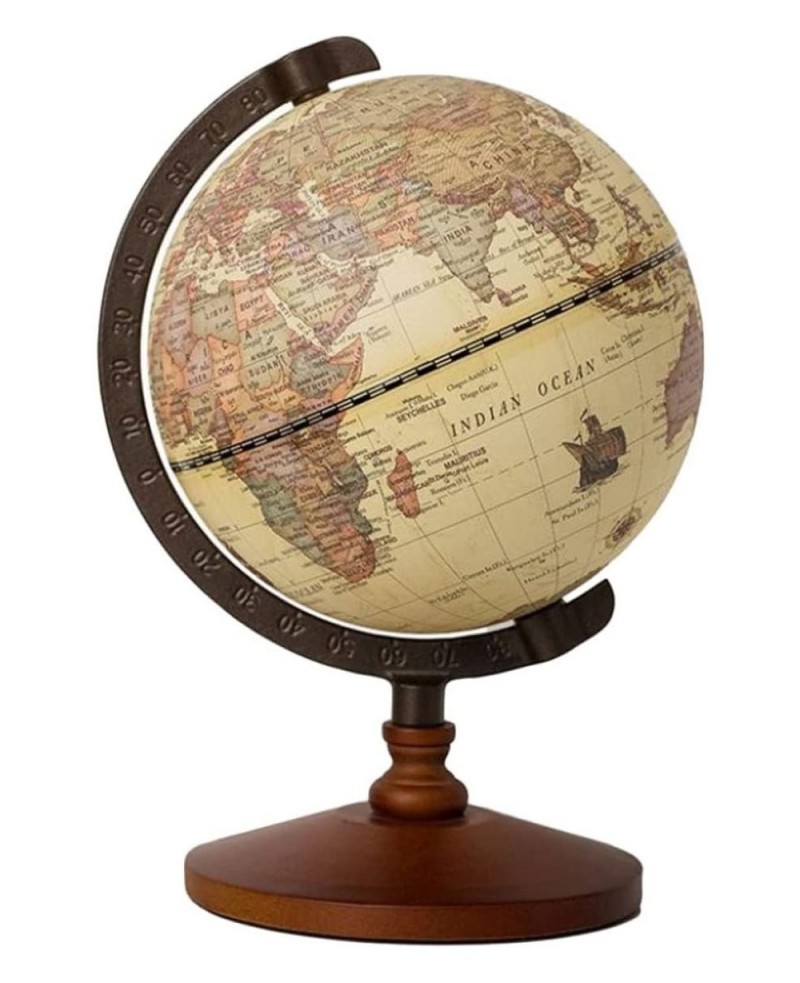 Vintage World Globe Antique World Globe Vintage Desk Globe Antique Standing Globe Metal Spinning Globe $44.82 Geographic Globes