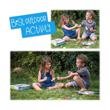 Rock Painting Kit for Kids - DIY Arts and Crafts Set for Girls Boys Ages 3 4 5 and Up - Fun Outdoor Activities w/10 Stones 12...