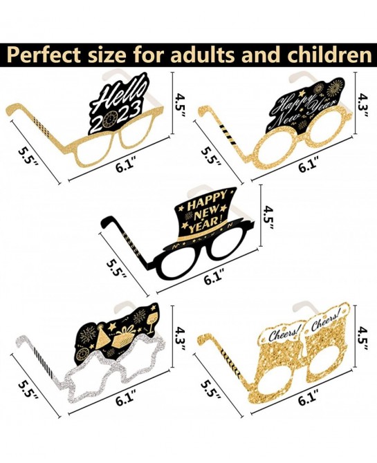 15PCS Happy New Year Eyeglasses for New Years Eve Party Supplies 2023 Party Favors Photo Booth Props $16.32 Kids' Party Favor...