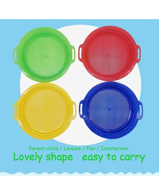 Beach Sand Sifter Sieves Toys Set Sand Sifter for Backyard Park Beach Complete Gift Set for Kids Boys Girls $21.60 Sandboxes ...