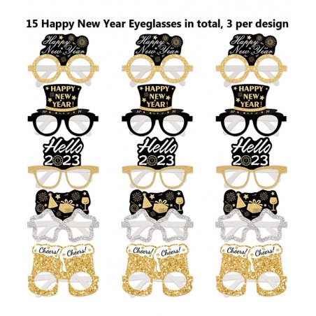 15PCS Happy New Year Eyeglasses for New Years Eve Party Supplies 2023 Party Favors Photo Booth Props $16.32 Kids' Party Favor...