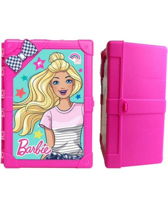 Barbie 8-Doll Multi-Compartment Storage Case with New and Improved Latch $35.47 Doll Accessories