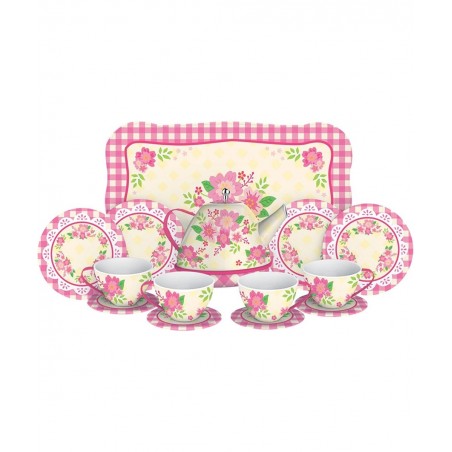 Fancy Tin Tea Set Red $33.60 Toy Kitchen Products