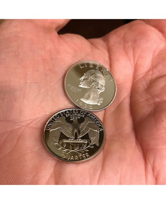 2X Double Sided Quarters Get 1 Double Sided Heads and Get 1 Double Sided Tails with This Novelty Coin 2-Pack $22.77 Magic Kit...