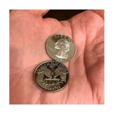 2X Double Sided Quarters Get 1 Double Sided Heads and Get 1 Double Sided Tails with This Novelty Coin 2-Pack $22.77 Magic Kit...