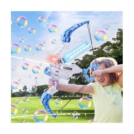2022 Upgraded 2 in 1 Kids Bow and Arrow Bubble Machine Shooting Water Gun Fun Bubbles Blowing Toys Birthday Party for Boys an...