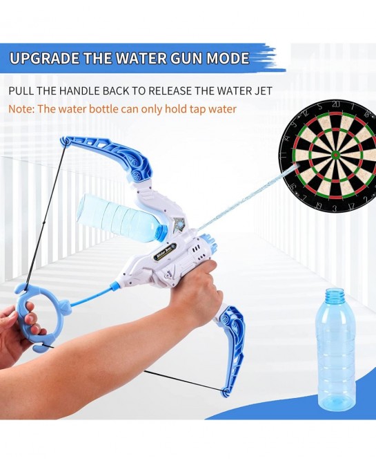 2022 Upgraded 2 in 1 Kids Bow and Arrow Bubble Machine Shooting Water Gun Fun Bubbles Blowing Toys Birthday Party for Boys an...