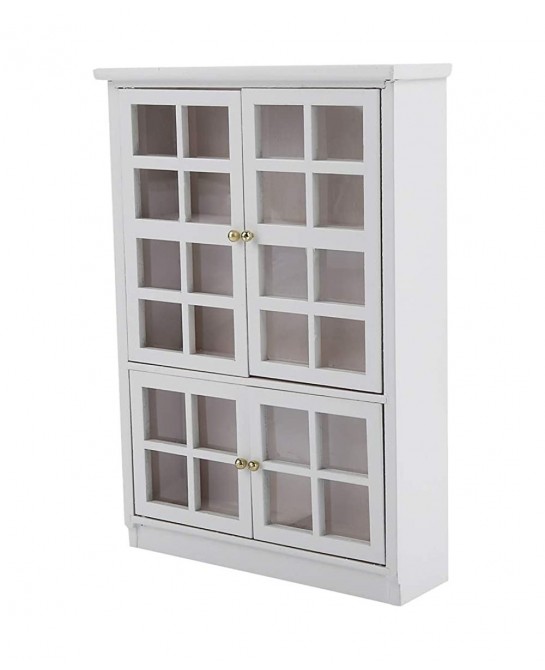 Dollhouse Accessories 1:12 Scale Miniatures Dollhouse Furniture for DIY Dollhouse Living Room Mini Toy Wood Bookcase Cupboard...