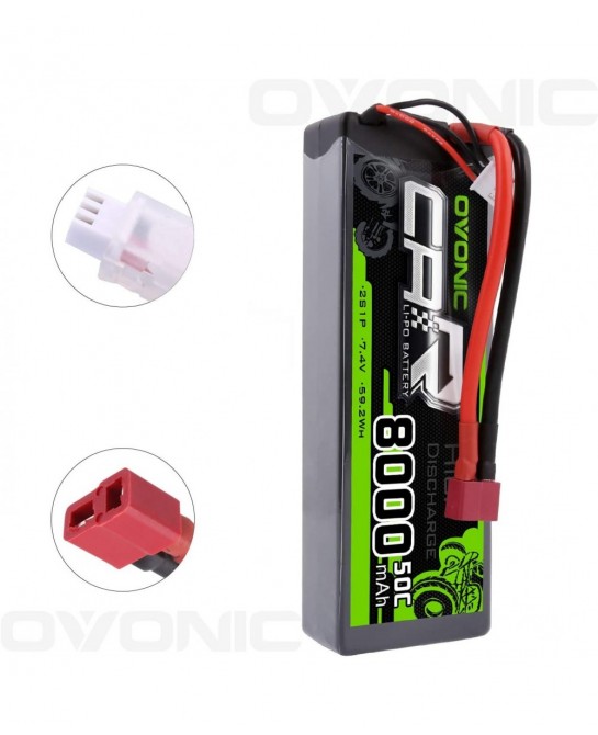 2S Lipo Battery 50C 8000mAh 7.4V Lipo Battery with Dean-Style T Connector for RC Car Truck Boat Vehicles $80.71 Hobby Remote ...
