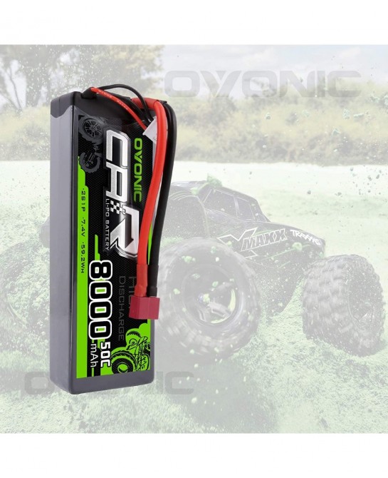 2S Lipo Battery 50C 8000mAh 7.4V Lipo Battery with Dean-Style T Connector for RC Car Truck Boat Vehicles $80.71 Hobby Remote ...