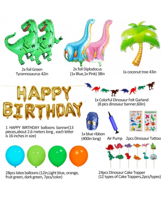 Dinosaur Party Supplies - 90 pcs for Birthday Decorations Dino Party Decorations for kids dinosaur party favors Dinosaur part...