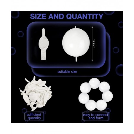 80 Pieces Needle Tail Balloons Latex Link Balloons Linking Needle Tail Balloons for Birthday Party Wedding Anniversary Gradua...