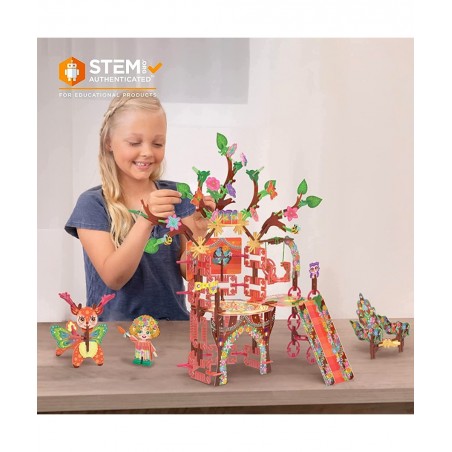 Fairy Treehouse | Build-Your-Own Magical Forest Play Set Kids 3D Puzzle Toy - STEM Girl Toys Ages 6-7 and Up $52.11 Toy Build...