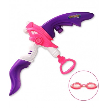 Kids Squirt Water Gun Bow Toy with Swimming Goggle Super Soaker Blaster Games Summer Outdoor Yard Activity with Capacity 800C...