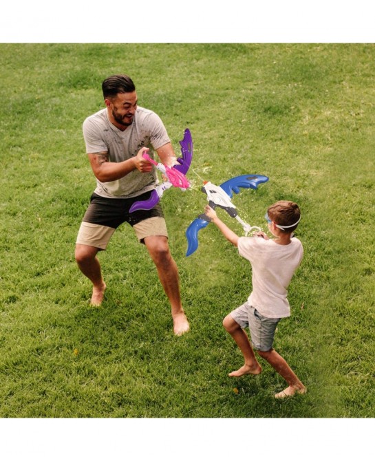 Kids Squirt Water Gun Bow Toy with Swimming Goggle Super Soaker Blaster Games Summer Outdoor Yard Activity with Capacity 800C...