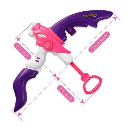 Kids Squirt Water Gun Bow Toy with Swimming Goggle Super Soaker Blaster Games Summer Outdoor Yard Activity with Capacity 800C...