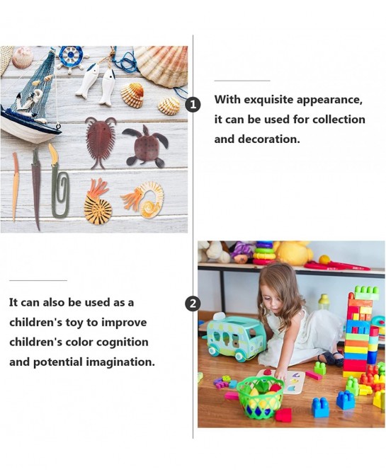 12pcs Cambrian Sea Creature Animal Figurines Plastic Ancient Marine Animal Toy Figures Prehistoric Educational Learning Toys ...