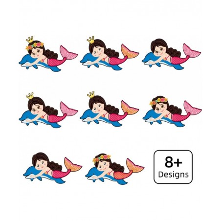 24 Pack Make a Face Stickers - Make Your Own Sticker Mermaid Sticker for Kids Girls DIY Make Creative Mermaids Princess Face ...