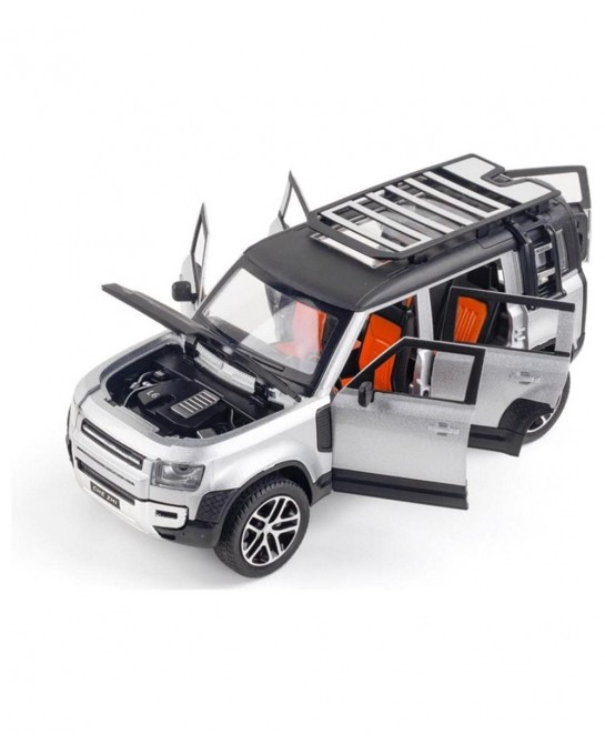 Grey 1/24 Diecast Pull Back Model Car Toy Collection Sound Light for Land Rover New Defender 110 $77.93 Kids' Play Cars & Rac...