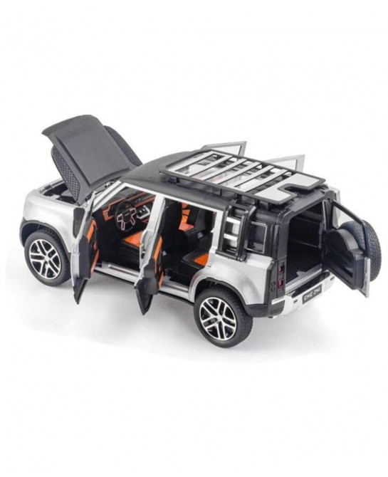 Grey 1/24 Diecast Pull Back Model Car Toy Collection Sound Light for Land Rover New Defender 110 $77.93 Kids' Play Cars & Rac...