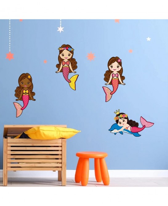 24 Pack Make a Face Stickers - Make Your Own Sticker Mermaid Sticker for Kids Girls DIY Make Creative Mermaids Princess Face ...