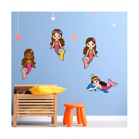24 Pack Make a Face Stickers - Make Your Own Sticker Mermaid Sticker for Kids Girls DIY Make Creative Mermaids Princess Face ...
