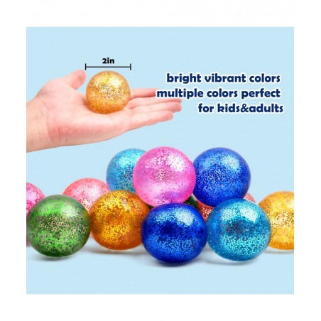 14Pack Stress Ball Set Fidget Toys for Kids and Adults - Sensory Ball Squishy Balls with Gold Powder Water Beads Anxiety Reli...
