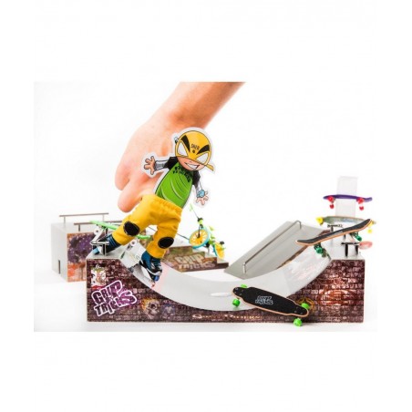 Grip and Tricks - White Freestyle Inline Finger Skates with Finger Roller Skates Tools and Mini Fingerboards Accessories - Pa...