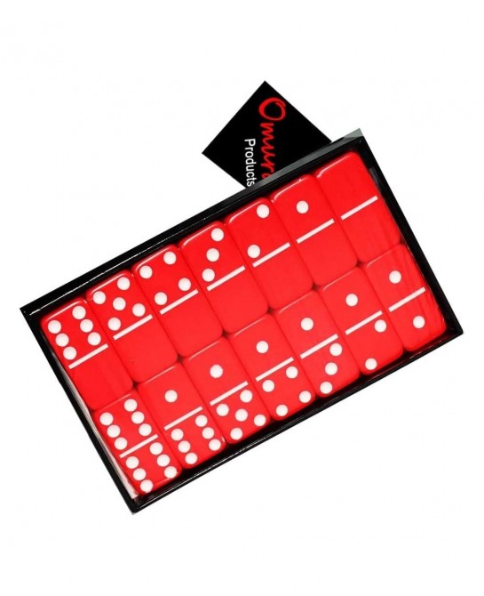 Omura Games | Double 6 Red Jumbo Dominoes $44.30 Domino & Tile Games