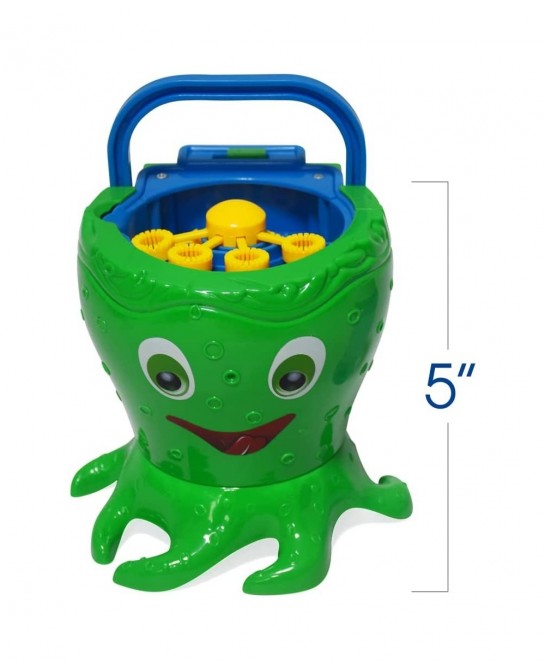 Octopus Bubble Machine for Kids Includes 1 Bubbles Blowing Toy with Carry Handle and 1 Bottle of Solution Fun Summer Outdoor ...