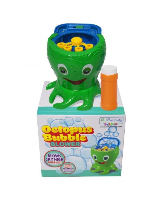 Octopus Bubble Machine for Kids Includes 1 Bubbles Blowing Toy with Carry Handle and 1 Bottle of Solution Fun Summer Outdoor ...