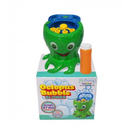 Octopus Bubble Machine for Kids Includes 1 Bubbles Blowing Toy with Carry Handle and 1 Bottle of Solution Fun Summer Outdoor ...