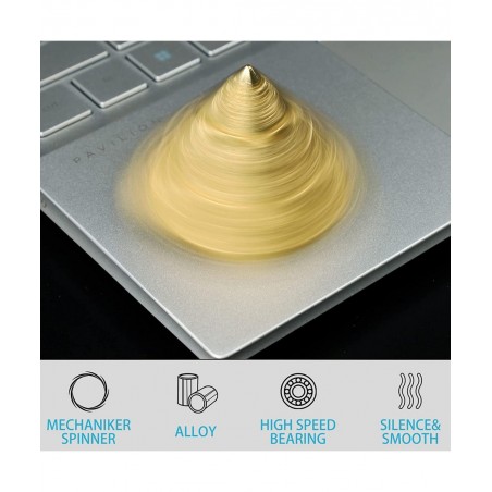 Pyramid Fidget Spinner Desk Decor Toy for Kids Adults Metal Golden Fingertip Gyro Christmas Birthday Gift Party Favor Classro...
