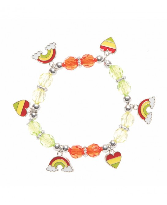 FE111 Rainbow Charm Bracelet Kits - Pack of 3 Perfect for Kids Jewelry Making Activities Bead Art Activities or Party Craftin...