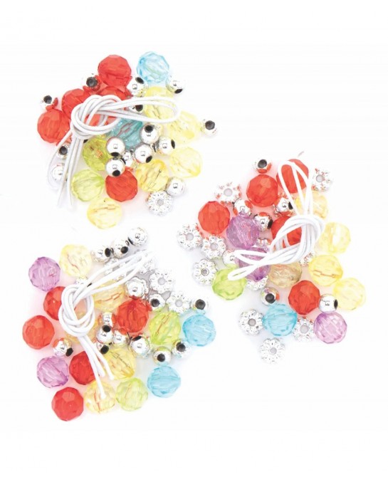 FE111 Rainbow Charm Bracelet Kits - Pack of 3 Perfect for Kids Jewelry Making Activities Bead Art Activities or Party Craftin...