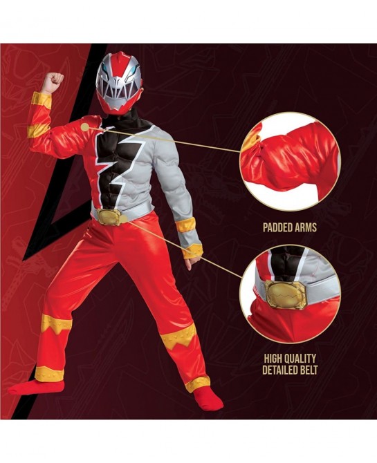 Kids Power Rangers Dino Fury Red Ranger Costume $42.76 Kids' Costumes