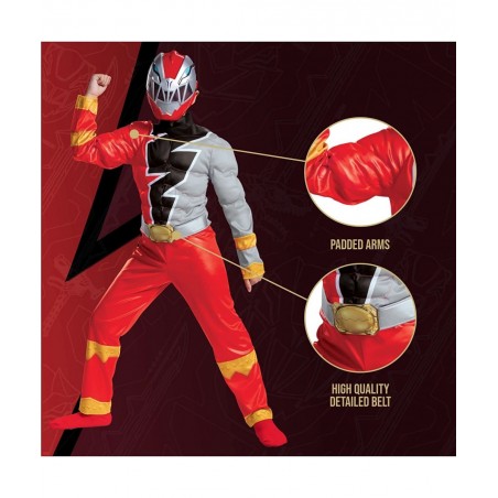 Kids Power Rangers Dino Fury Red Ranger Costume $42.76 Kids' Costumes