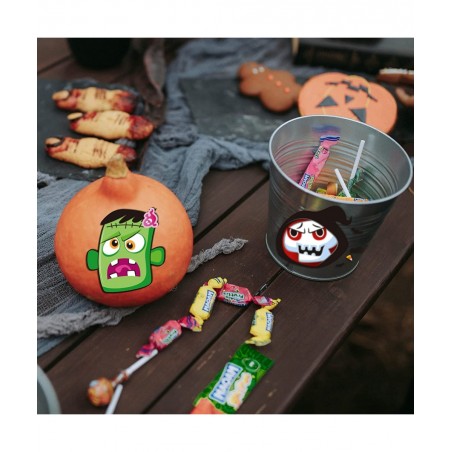 40 PCS Make-a-face Sticker Sheets Make Your Own Halloween Characters Mix and Match Sticker Sheets with Witch Frankenstein Gho...