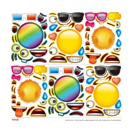 24Pack Make A Face Sticker Emoji Stickers for Kids Your Own Face Craft Emotion Reward DIY Birthday Party Supply $16.80 Kids' ...