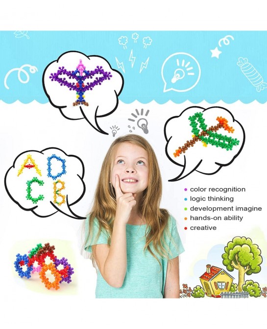 400 Pieces Building Blocks Kids STEM Toys Connect Block Kids Educational Building InterlockingToys Plastic for Preschool Kids...