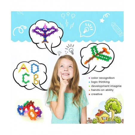 400 Pieces Building Blocks Kids STEM Toys Connect Block Kids Educational Building InterlockingToys Plastic for Preschool Kids...