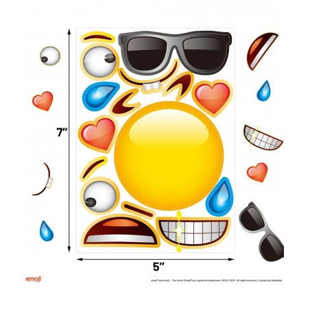 24Pack Make A Face Sticker Emoji Stickers for Kids Your Own Face Craft Emotion Reward DIY Birthday Party Supply $16.80 Kids' ...