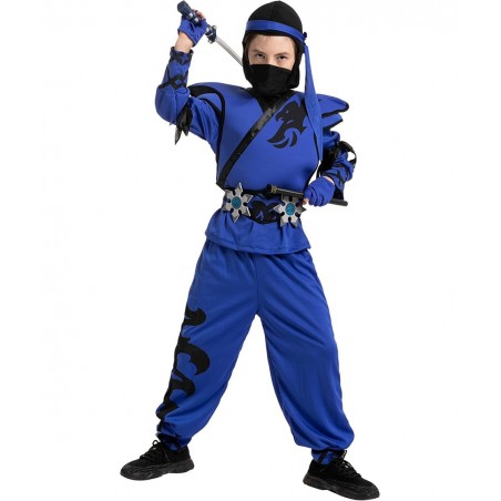 Kids Birdy Blue Ninja Costume with Accessories for Boys Halloween Costume Themed Parties $35.46 Kids' Costumes