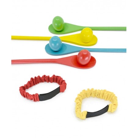 4 Players Outdoor Lawn Games Potato Sack Race Bags Egg and Spoon Race Games Legged Relay Race Bands Elastic Tie Rope for All ...