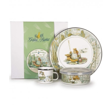 Enamelware - Jeremey Fisher Pattern - 3-piece Child Dinner Set $46.86 Toy Kitchen Products