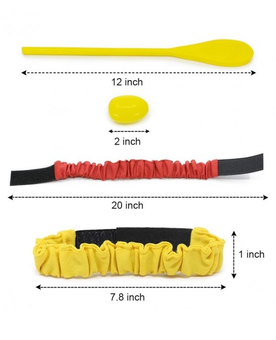 4 Players Outdoor Lawn Games Potato Sack Race Bags Egg and Spoon Race Games Legged Relay Race Bands Elastic Tie Rope for All ...