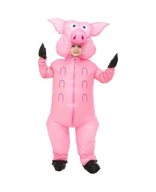 Child's Costume Inflatable Pig Costume Boys Girls Full Body Halloween Costume for Kids Small $63.05 Kids' Costumes
