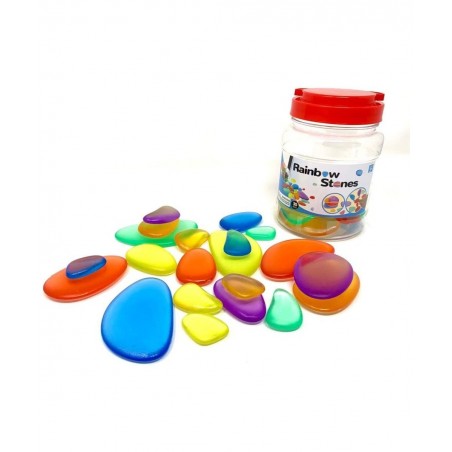 Playlearn Rainbow Stacking Stones – Perfect Light Table Toy – 30 Pieces $35.11 Early Development & Activity Toys